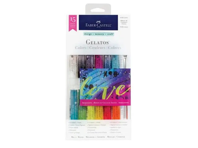 Gelatos aquarelkrijt Faber Castell assorti kleuren Iriserend