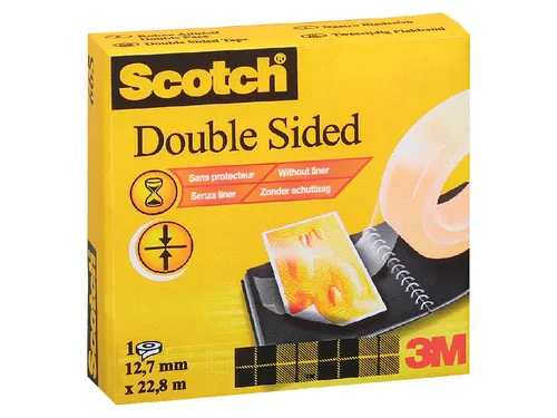 Plakband Scotch 665 12mmx22.8m dubbelzijdig