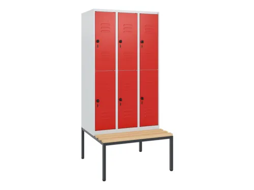 Dubbeldekse dekenkist,HxBxD 1950x900x815mm,3x2vak.,vak B 300mm