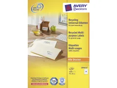 etiket Avery Zweckform ILK 70x36mm recycled Wit 2400 stuks