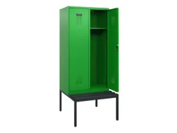 locker met bank,HxBxD 1950x800x815mm,2vak,vak B 400mm,cilinderslot