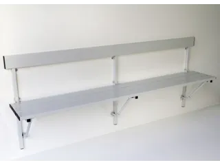 klapbank LxD 2000x380mm aluminium lijsten frame staal RAL7035 - 1