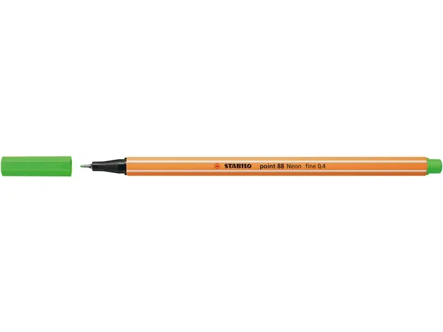 Fineliner STABILO point 88/033 neon groen 0.4mm