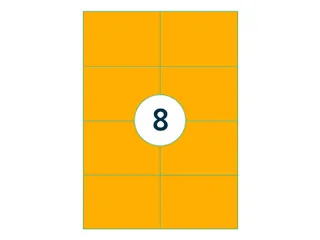 Etiket Rillprint 105x74mm fluororanje 800 etiketten - 4