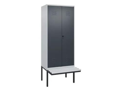 locker voor scheiding van kleding,HxBxD 2120x800x815mm,2vak