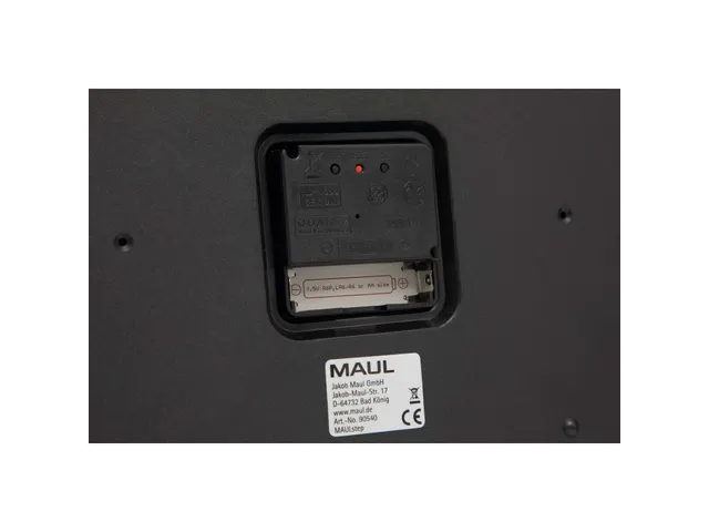 Wandklok MAUL Step RC Ø40x5cm zilver kunststof frame incl.batterij