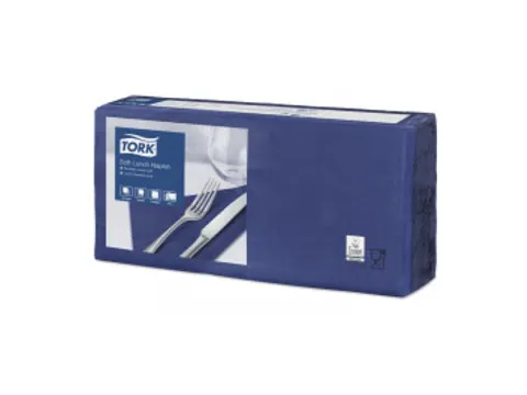 Tissue Servet 33x33cm 3-laags 1/4vw Blauw 477412, 10x150st