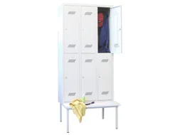 banklocker,dubbeldeks,HxBxD 2150x900x800mm,RAL7035,front RAL7035