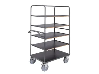 Etagewagen,Draagverm. 500Kg,5Etage(S),Houten Plaat - 1