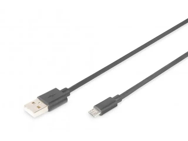 USB 2.0 Aansluitkabel Type A - Micro B St/St 1m Zwart