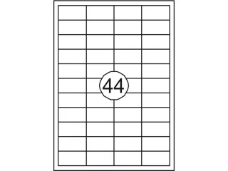Etiket Rillstab 48.5x25.4mm Wit 4400 Stuks - 2