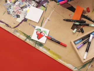 Acrylmarker Faber-Castell Multimark 219 strawberry red - 7