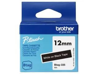 Brother BTAG-335 labelprinter-tape Wit op zwart - 1
