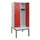 locker met bank,HxBxD 1950x800x815mm,2vak,vak B 400mm,draaigrendel