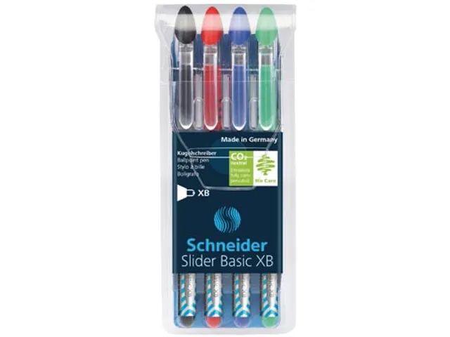 Slider Basic Xb Balpen Etui Assorti kleuren 4 stuks