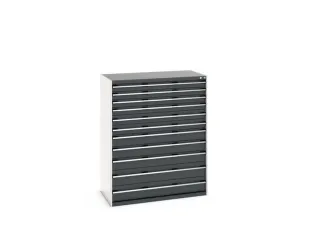 ladekast HxBxD 1600x1300x750mm 11laden RAL7035 front RAL7016 - 8
