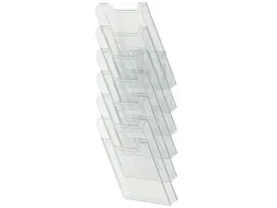Folderhouder Exacompta wand A4 6-vaks staand helder transparant