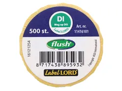 Voedseletiketten 59x23x59mm Flushlabel DI weg op DO