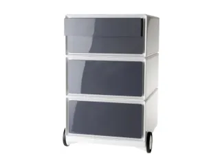 mobiel ladeblok,HxBxD 642x390x436mm,4lade(n),romp wit,front antraciet - 1
