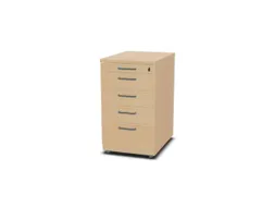 Staand Ladeblok 720x430x600mm 4 Laden 1 Materiaallade Ne-Esdoorn