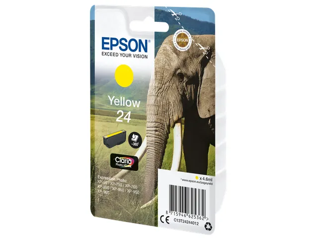 Singlepack Yellow 24 Claria Photo HD Ink