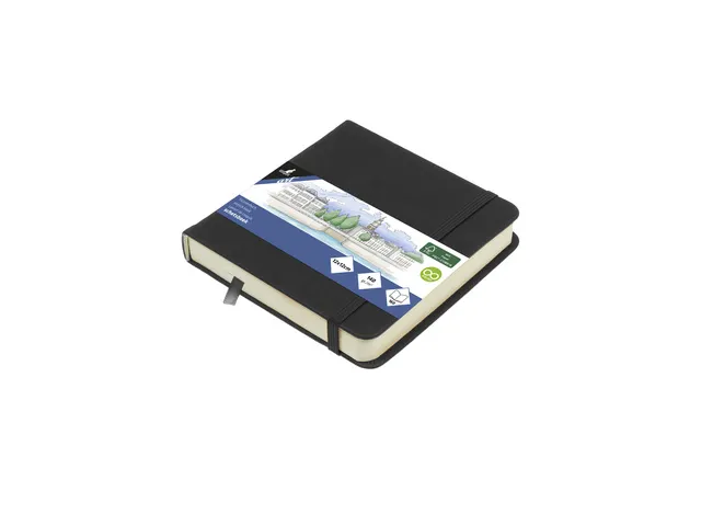 Carnet de croquis PU couverture rigide 80 feuilles 12x12cm noir