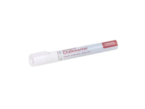 Krijtstift Europel watervast 3-6mm wit blister 1 stuk