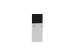 baliepaneel,v. bureau,aanbouw rechts,B 600mm,Bl-wit,BN8033-zwart