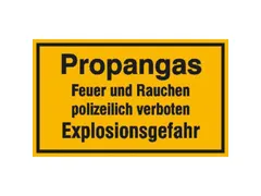 aanwijzingsbord,Propaangas Vuur en roken wettelijk verboden