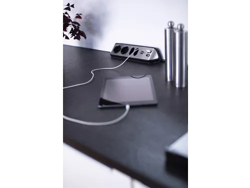Stekkerdoos Brennenstuhl bureau Estilo 4 voudig inclusief 2 USB 2 m