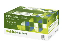 Handdoek Satino Comfort PT3 v-vouw 2-laags 25x23cm 20 pakjes à 160 st