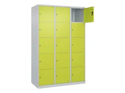 lockerkast,HxBxD 1850x1200x500mm,3x5vakken,vak B 400mm,cil.-slot