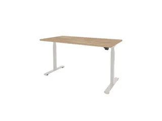 Dextro Basic Zit-sta Bureau Elektrisch 140x80 honey castello 25mm Wit - 1