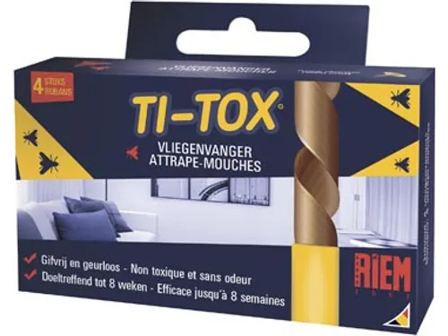 Ti-Tox anti-vliegenkleefband, 4 stuks