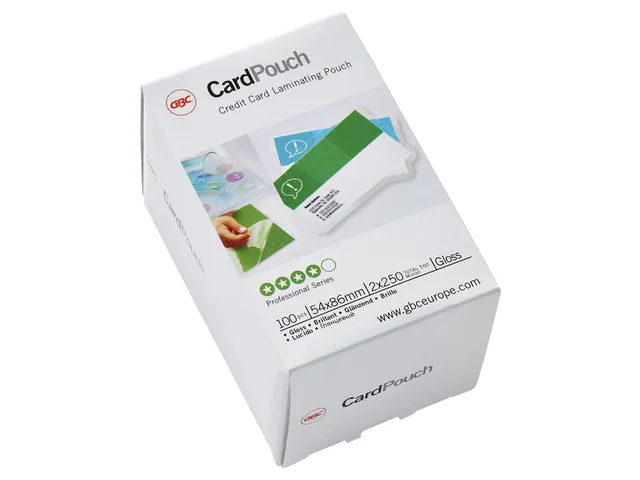 Pochette de plastification GBC Carte 54x86mm 250 microns 100pcs