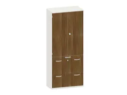 kantoorkast,HxBxD 1920x800x430mm,decor romp wit,decor front noten