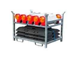 Bakenset,10Bakens M. Lampen,Voetplaten,1Opslag-/Transportpallet