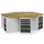 groepswerkbank,HxBxD 859x2500x2165mm,multiplexblad,6containers