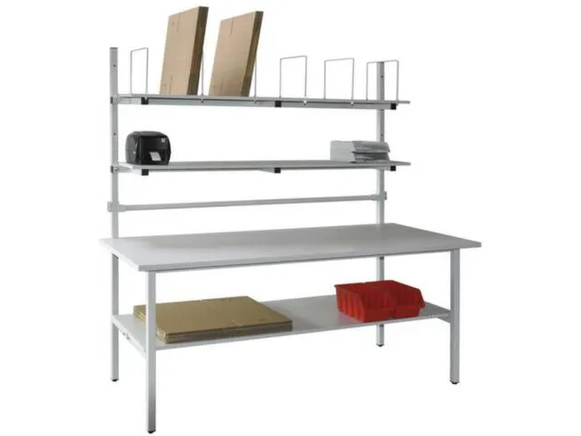 table d'emballage complète,HxlxP 700-950x1600x900mm,panneau gris clai