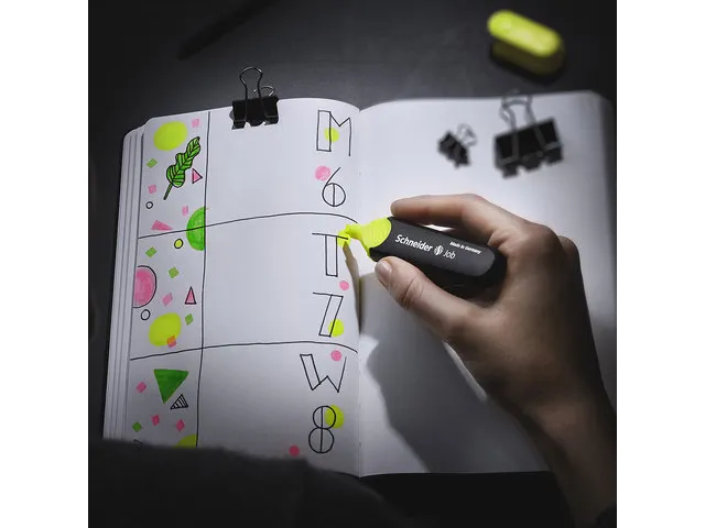 Markeerstift Schneider Job 150 etui a 8 stuks assorti kleuren