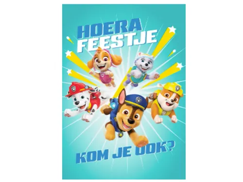 Wenskaart Hallmark uitnodiging Paw Patrol 6 stuks