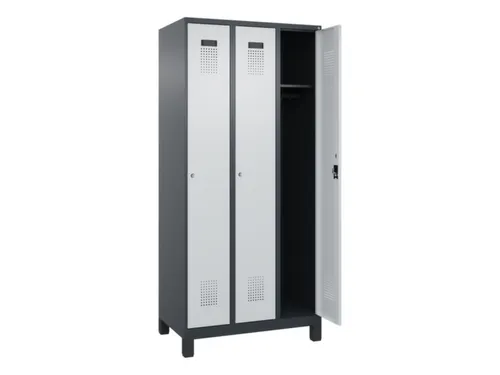 locker,HxBxD 1950x900x500mm,3vak,vak B 300mm,cil.-slot,voeten