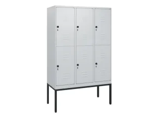 dubbeldekse locker,HxBxD 1950x1200x500mm,3x2vak.,vak B 400mm - 1