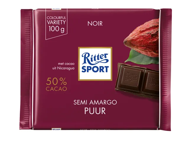 Chocolade Ritter Sport puur 100gr