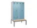 armoire vestiaire avec banc noir et blanc,HxlxP 2120x1200x815mm