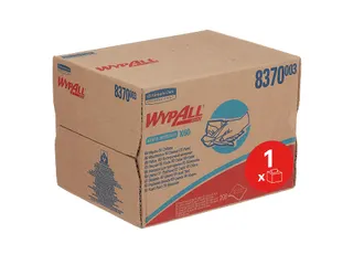 WypAll 8370 doek X60 Hydroknit 1-laags blauw draagdoos - 1