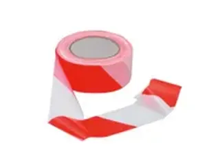 OUTLET Waarschuwingslint 50mmx100.00m Rood Wit 36 Rol - 2