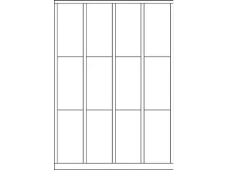 lockerkast,HxBxD 1850x1600x500mm,4x3vakken,RAL7035,front RAL3000 - 5