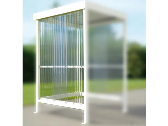 Zijwand voor rokersoverkapping rechts/links polycarbonaat bouwframe RA