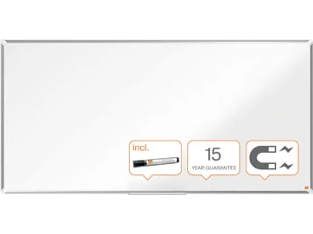 Nobo Whiteboard 90x180cm Staal Premium Plus Magnetisch